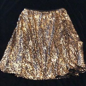 Gold sequin skirt